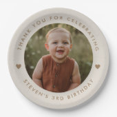 Danke, Geburtstag Foto Pappteller (Vorderseite)