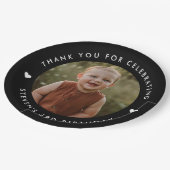 Danke, Geburtstag Foto Pappteller (Schrägansicht)