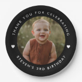 Danke, Geburtstag Foto Pappteller (Vorderseite)