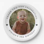 Danke, Geburtstag Foto Pappteller (Vorderseite)