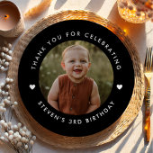 Danke, Geburtstag Foto Pappteller