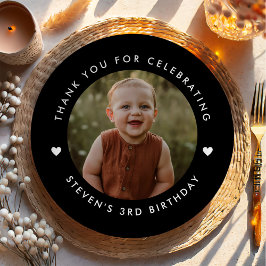 Danke, Geburtstag Foto Pappteller