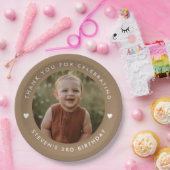 Danke, Geburtstag Foto Pappteller (Party)