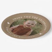 Danke, Geburtstag Foto Pappteller (Schrägansicht)