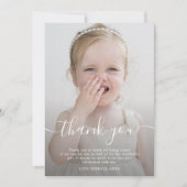 Danke Geburtstag Foto Rose Gold Glitzer ombre (Vorderseite)