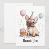 Danke Geburtstag Französische Bulldogge (Vorne/Hinten)
