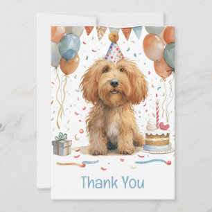 Danke, Geburtstag Goldendoodle Dog Dankeskarte