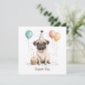 Danke Geburtstag Mops Hund (Stehend Vorderseite)
