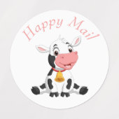 Danke Geburtstag rosa Aufkleber (Design 1)