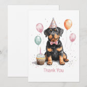 Danke Geburtstag Rottweiler Hund (Vorne/Hinten)