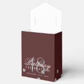 Danke, Geburtstag Silver Confetti Burgundy Geschenkschachtel (Geöffnet)