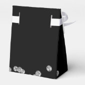 Danke, Geburtstag Silver Glitzer Confetti Black Geschenkschachtel (Rückseite)