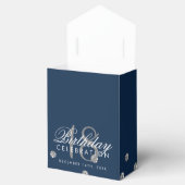 Danke, Geburtstag Silver Glitzer Confetti Navy Geschenkschachtel (Geöffnet)