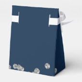 Danke, Geburtstag Silver Glitzer Confetti Navy Geschenkschachtel (Rückseite)