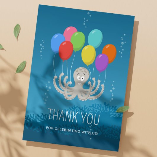 Danke Geburtstagsballons Lustiger Süßer Oktopus