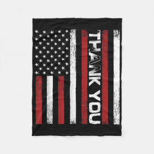 Danke Gedenktag Retro-Amerikanische Flagge Salute  Fleecedecke