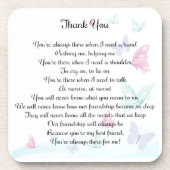 Danke Gedicht Untersetzer (Vorderseite)