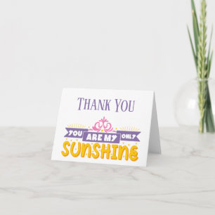 Danke - Gelb Lila "Mein Sonnenschein" Hochzeit