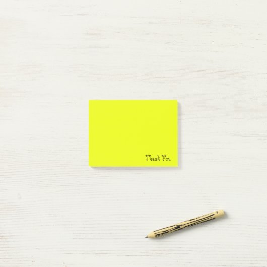 Danke | Gelb Post-it Klebezettel (Auf Schreibtisch)