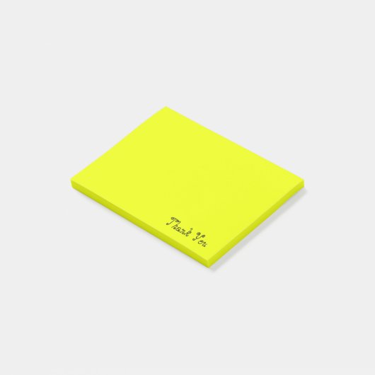 Danke | Gelb Post-it Klebezettel (angewinkelt)