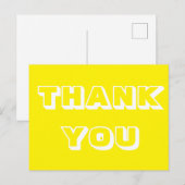 Danke, gelb weiß postkarte (Vorne/Hinten)