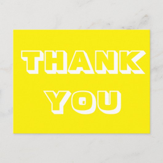 Danke, gelb weiß postkarte (Vorderseite)