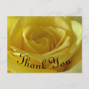 Danke Gelbe Rose Foto Würdigung Postkarte