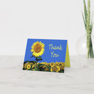 Danke gelbe Sonnenblume Florale Notizkarte