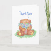 Danke, General, Blumen u. Teddy-Bären Dankeskarte (Vorderseite)