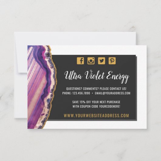 Danke Geode Agate Slice Gemstone Ultra Violet (Rückseite)