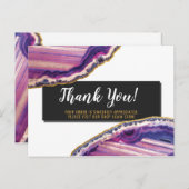 Danke Geode Agate Slice Gemstone Ultra Violet Postkarte (Vorne/Hinten)