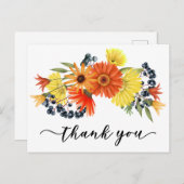 Danke Gerbera Daisy Blume Postkarte (Vorne/Hinten)