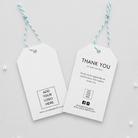 Danke Geschäft Logo Minimal Elegant Geschenkanhänger