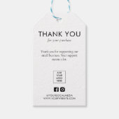 Danke Geschäft Logo Minimal Elegant Geschenkanhänger (Vorderseite)