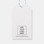 Danke Geschäft Logo Minimal Elegant Geschenkanhänger (Rückseite)