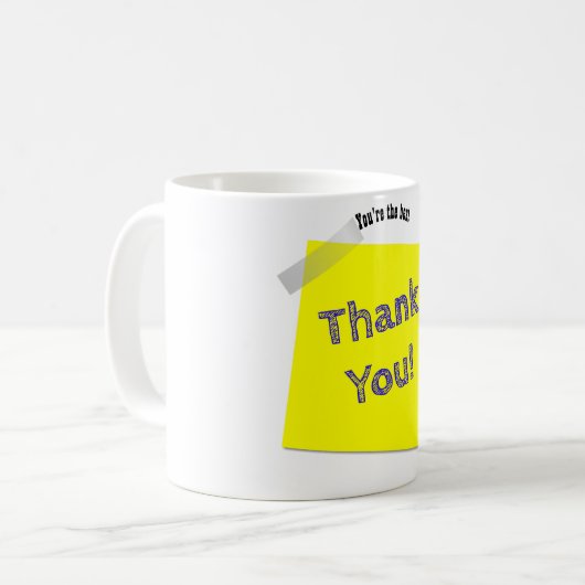 Danke, Geschenk für den Menschen - Sticky Note - A Kaffeetasse (Vorderseite Links)