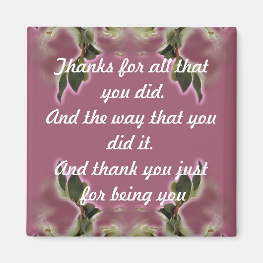 Danke Geschenk - Magnet - Vintage Dusty-Rose (Vorne)