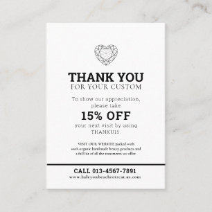 Danke Gesundheit Foto Promo wiederholen Mono Visitenkarte