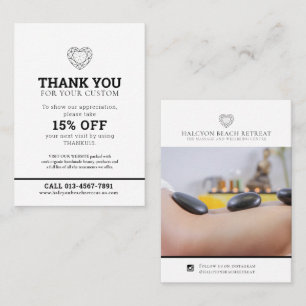 Danke Gesundheit Foto Promo wiederholen Mono Visitenkarte