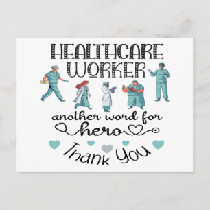 Danke Gesundheitsarbeiter Held Postkarte