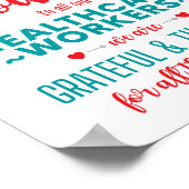 Danke Gesundheitsarbeiter Poster (Ecke)