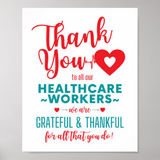 Danke Gesundheitsarbeiter Poster