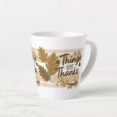 Danke Gingham Leaf Erntedank Milchtasse (Rechte Ecke)