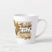 Danke Gingham Leaf Erntedank Milchtasse (Rechts)