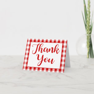 Danke Gingham Red White Karos Wedding, Party