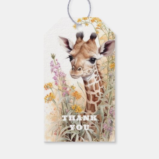 Danke Giraffe Geschenkanhänger (Rückseite)
