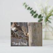 Danke Giraffe Kisses Postkarte (Stehend Vorderseite)