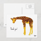Danke, Giraffenkarte Postkarte (Vorne/Hinten)