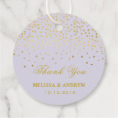 Danke | Glamour Gold Glitzern - Hochzeit Geschenkanhänger (Rückseite)