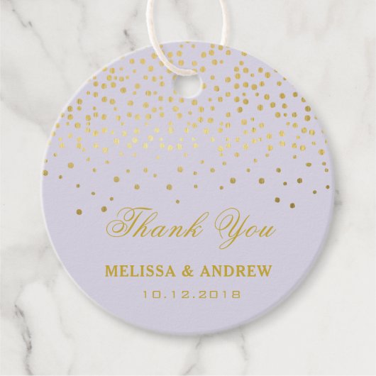 Danke | Glamour Gold Glitzern - Hochzeit Geschenkanhänger (Vorderseite)